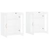 Wall Cabinets 2 pcs White Wood Based Material