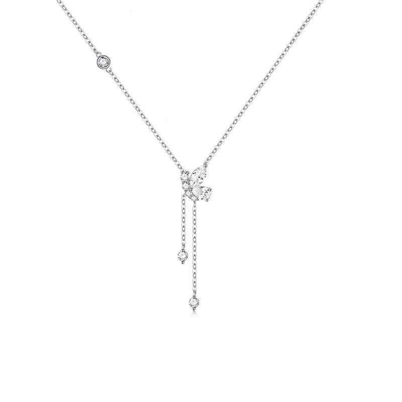 

Butterfly Tassel Necklace For Women Minimalist Luxury Collarbone Chain Fashion Gift Delicate Accessory