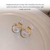 1 Pair Pearl Rhinestone Earrings Fashion Festival Holiday Birthday Engagement Decor Ear Stud Shinny Jewelry for Girls