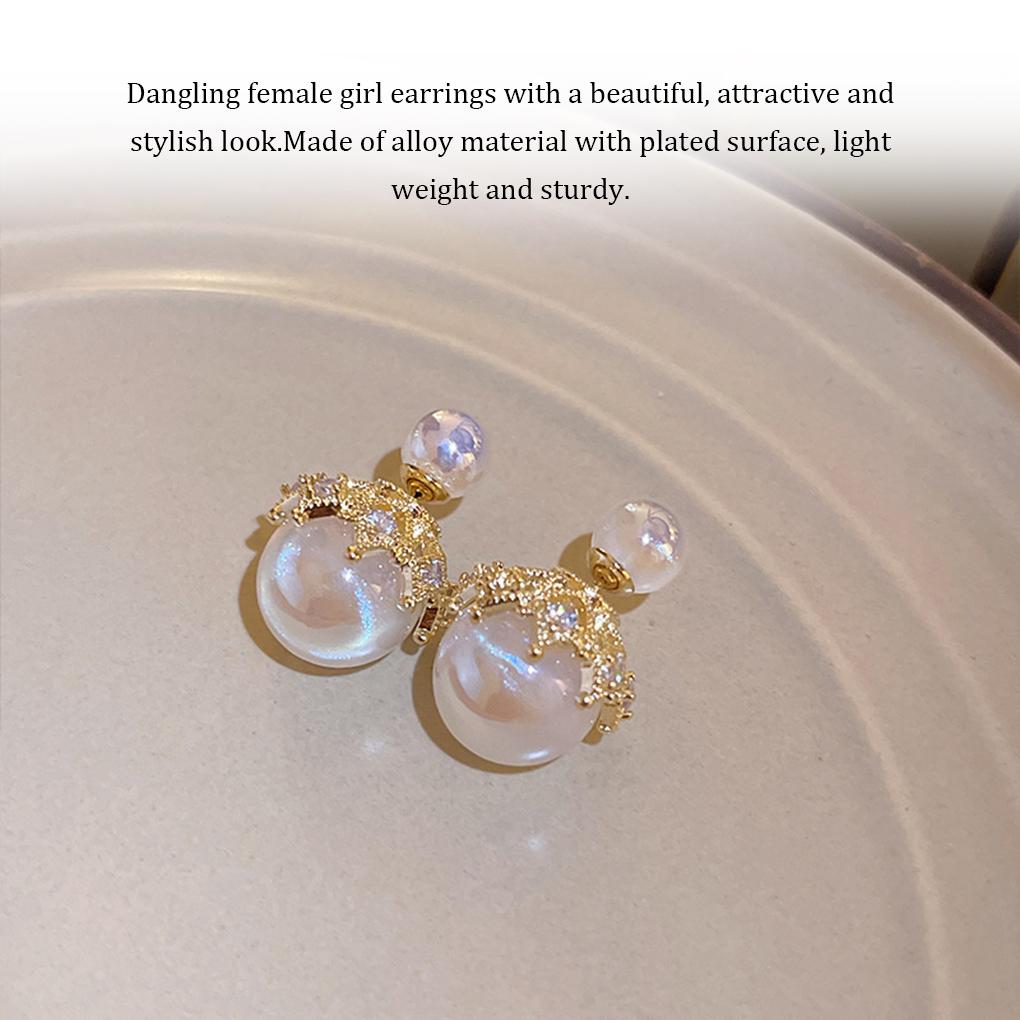 1 Paar Perlen Strass Ohrringe Mode Festival Feiertag Geburtstag Verlobung Dekor Ohrstecker Glänzender Schmuck für Mädchen