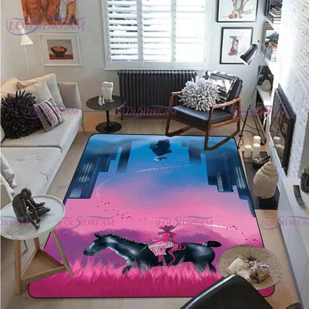 Cartoon Comics Lore Olympus Tištěný koberec Koberec do obývacího pokoje Ložnice Dekorace pohovky Šatna pro dospělé Protiskluzová podložka na podlahu