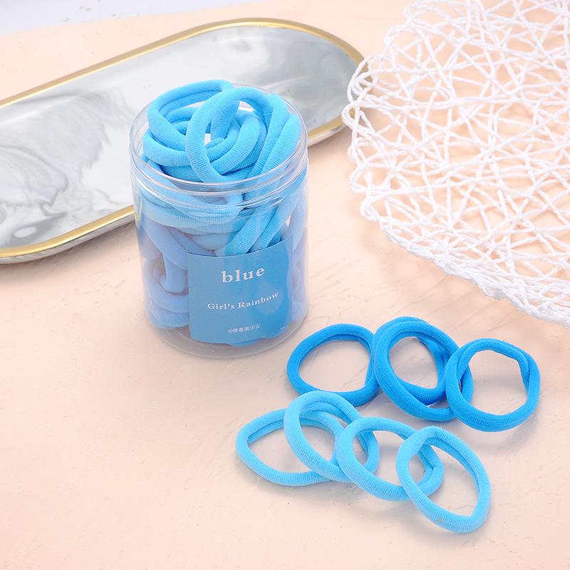 Gradient Multicolor High Elasticity Hair Ties - 50pcs Cute Candy Colors for Women