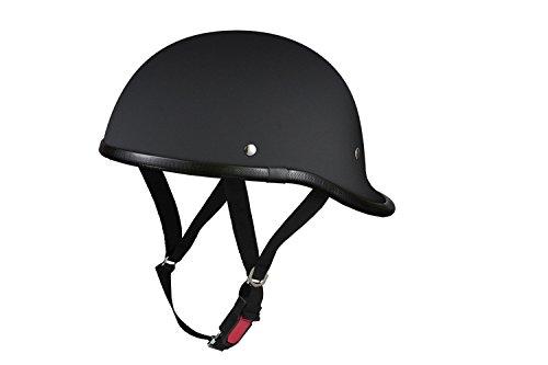 Bike Parts Center Half Helmet, Long Ducktail, Matte Black, One Size Fits Most (Head Circumference 57cm-60cm) 722205