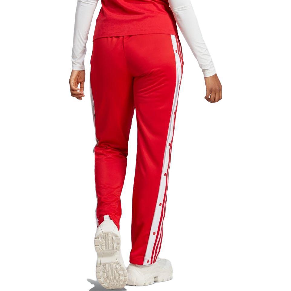 adidas Originals Striped Drawstring Straight-Leg Casual Pants Women Bottoms Crimson IR9793