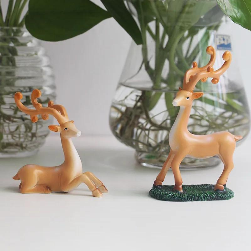 

Fawn Ornament Crafts Creative Cartoon Resin Ornament Home Decorations 2