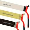 3pcs/set Wire Brush with Curved Handle - Deep Cleaning for Rust, Dirt & Paint Removal, Red, Deep Cleaning Brush|Curved Handle Brush|Metallic Bristles