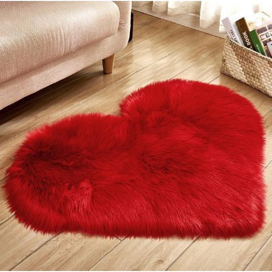 Plush Heart Shaped Carpet Non-Slip Mat Fluffy Rug Floor Mat Blanket Sofa Cushion Foot Pad Carpets For Living Room Home Decor