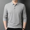 Hengyuanxiang Men's Business Casual Long Sleeve Polo Shirt