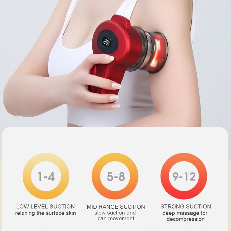 Intelligent Electric Cupping Machine Body Scraping Multifunctional  12 Level Pressure Massage with 5cup