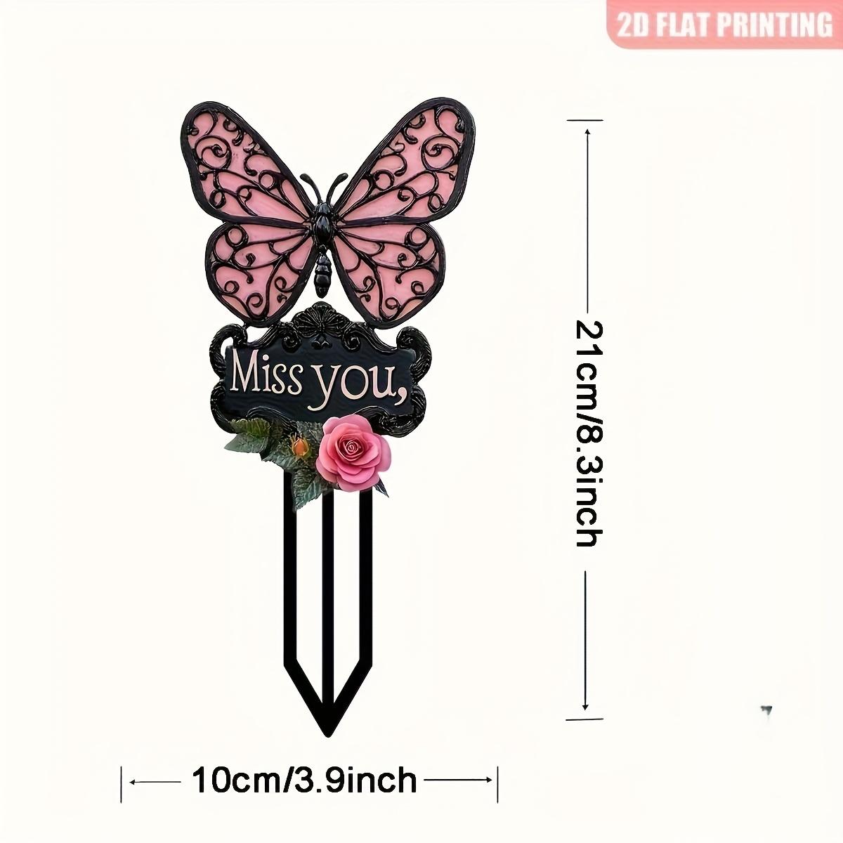 

1Pcs 2DFlat Acrylic Butterfly Outdoor Garden Party Spring Decoration