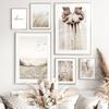Körner Von Sand Vogel Strand Reed Pilz Beige Natur Nordic Poster Wand Kunstdruck Leinwand Malerei Dekor Bilder Für Wohnzimmer