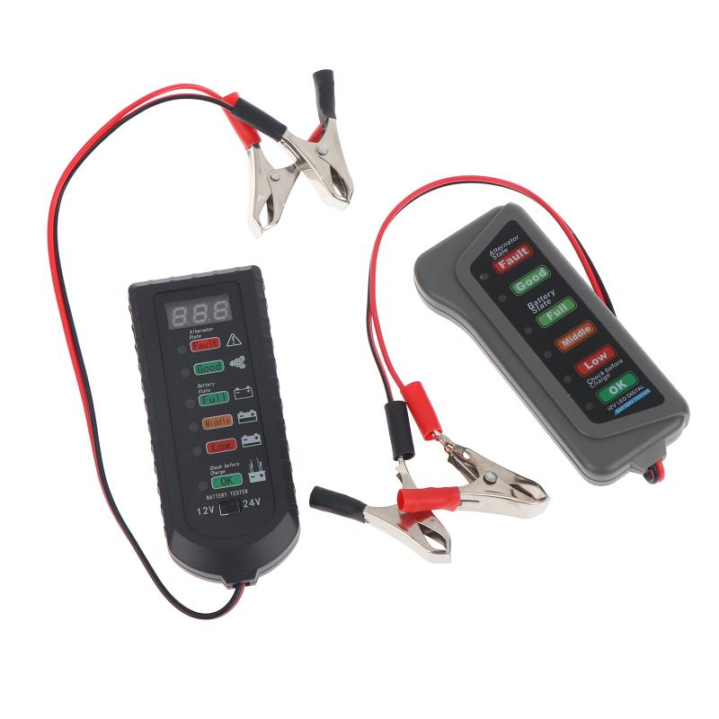 Taşınabilir Dijital Akü Yük Test Cihazı Alternatör Test Cihazı 12V 24V Otomotiv Motosiklet İçin Akü Durumunu Test Etmek İçin