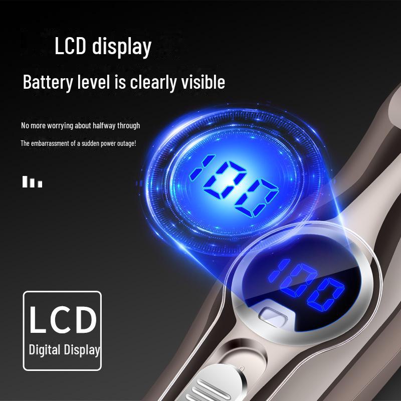 Kangfu Elektrický zastřihovač vlasů s digitálním displejem pro domácí a kadeřnické použití