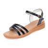 Dame Sommersandaler Ekte Skinn Dame Sko Sandaler Plus Size Fashion Wedge Sklisikker mor Damesandaler