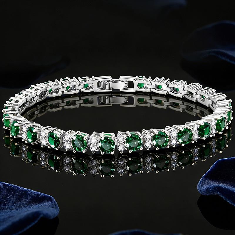 European and American tennis bracelet zircon bracelet women's fashion design light luxury explosive chain