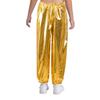 Jungen Mädchen Metallic Tanzhose Elastischer Bund Glänzende Hose Jazz Dance Cheerleading Bühnenperformance Unterteile