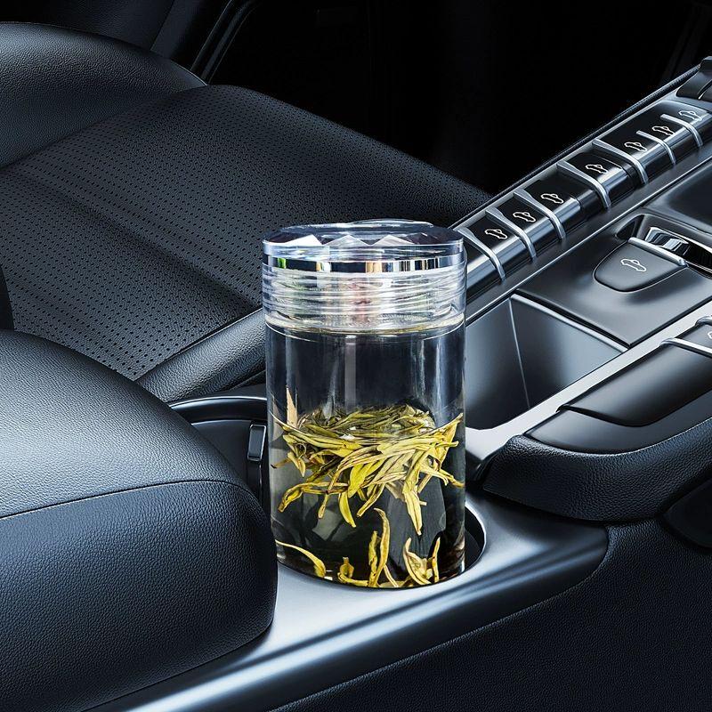 Handmade White Crystal Tea Infuser Mug