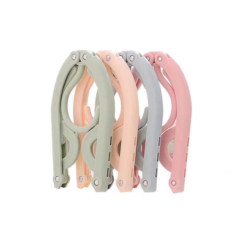4 Colors Travel Hangers Set 4/8Pcs Folding Clothes Hangers Portable Plastic Clothes Hanger Set Multi-functional Hanging Rack