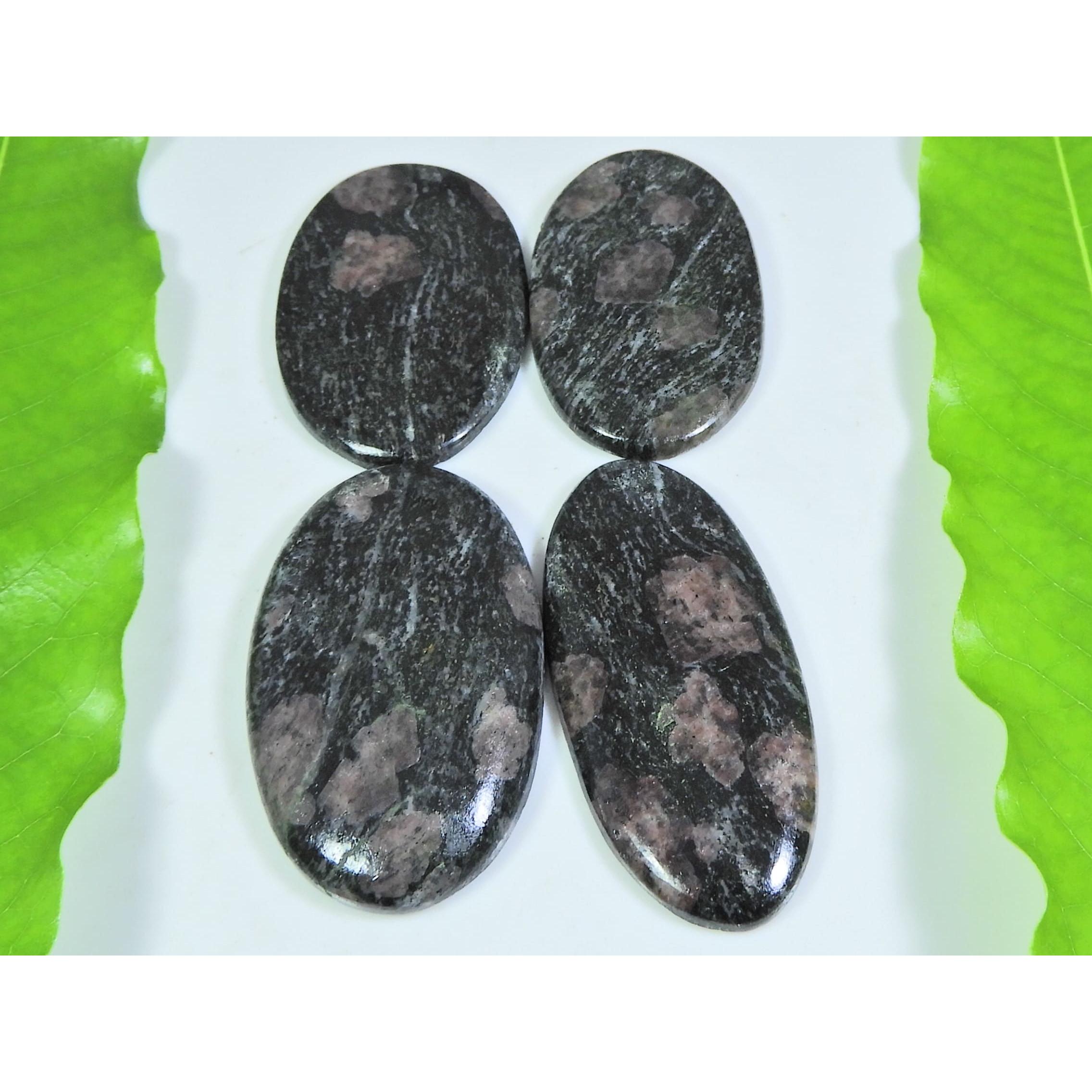 

197Cts. Natural Ruby Fall Oval Cabochon Loose Gemstone 4 Pcs Lot A-402