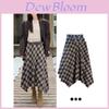 Retro Plaid Skirt For Women High Waist Aline Midi Street Fashion Trendy Casual Wear