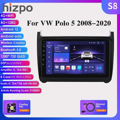 8G+128G 2Din Autorádio Android 12 Multimediální přehrávač do auta pro Volkswagen POLO 2010-2020 GPS Navigace WIFI DSP 9'' 2din AutoRadio Intelligent Screen