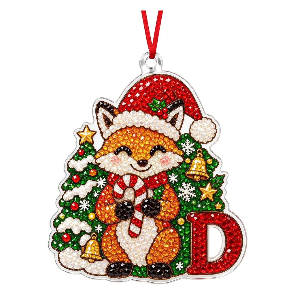 Christmas Cute Pet 2D Acrylic Hanging Ornament for Holiday Tree Decor