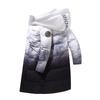 New Winter Down Jacket for Men and Women Couples Men's Long Hooded Over-knee Thickened White Duck Down Jacket