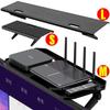 Estante superior ajustable para pantalla de TV, monitor de computadora, estante de almacenamiento superior para pantalla de escritorio, caja de medios para TV, estante para enrutador, organizador para el hogar