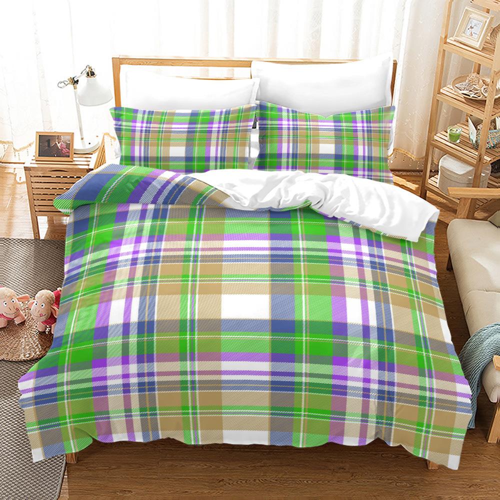 Home Textile Splicing Quilt Cover Digital Printing Three-Piece Set 3D