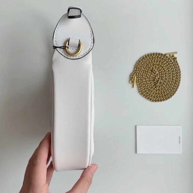 Marmont Chain Women's Bag Wavy Pattern Half-moon Underarm One-shoulder Portable Moon