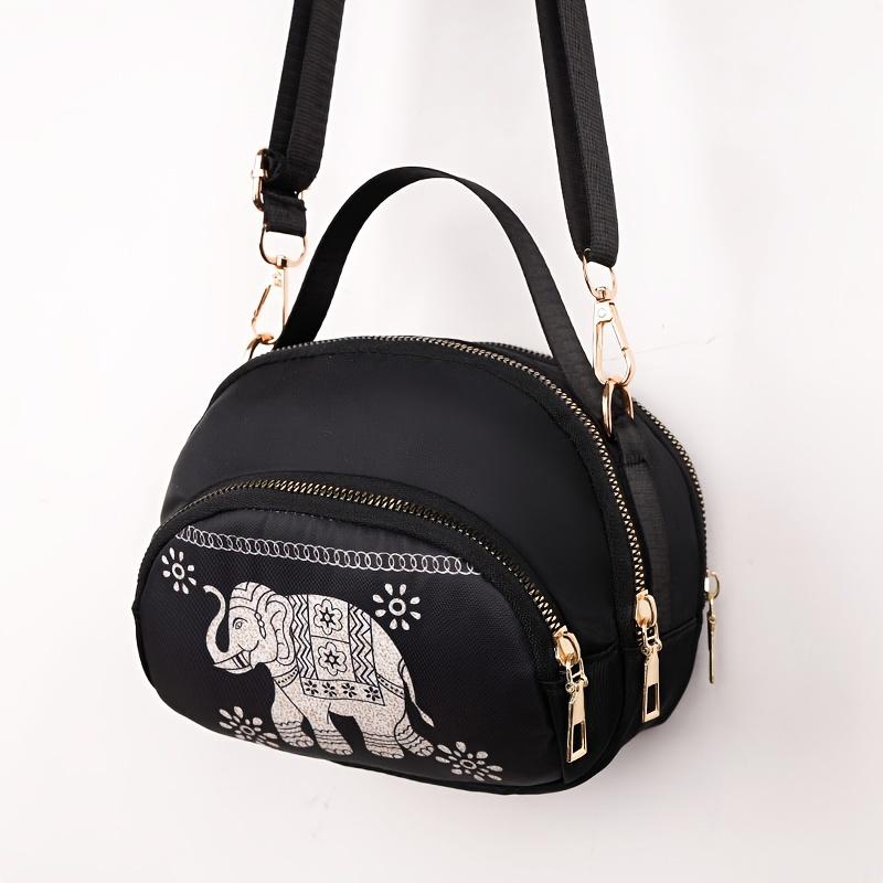 Шикарная сумка кроссбоди Универсальная сумка кроссбоди с цветочным принтом для женщин Нейлон с регулируемым ремешком Застежка-молния и несколько отделений 885₽