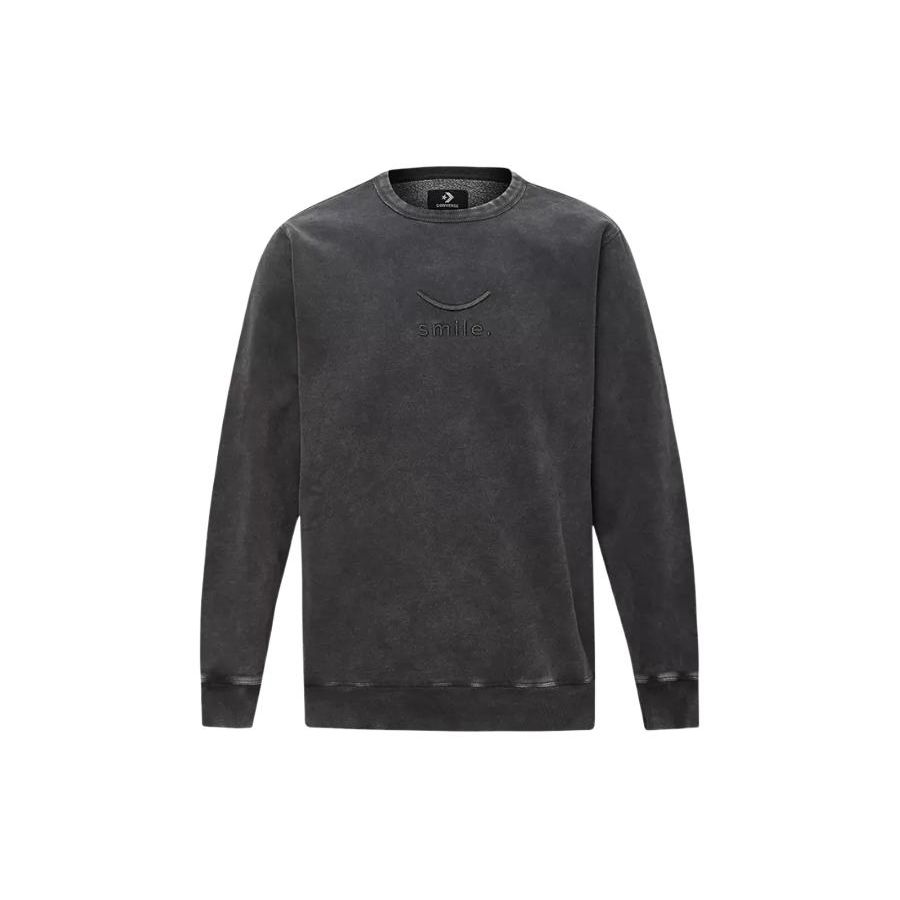 

Повседневная толстовка с круглым вырезом Converse Jack Purcell Smile, мужские топы, чернильно-черный 10021572-A01