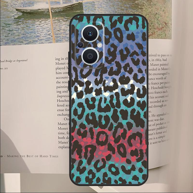 Leopard Skin Cover For OPPO Reno 11F 12F 13F 14F 10 11 12 13 14 Pro 7 8 Lite OPPO Find X6 X8 X9 Pro Case