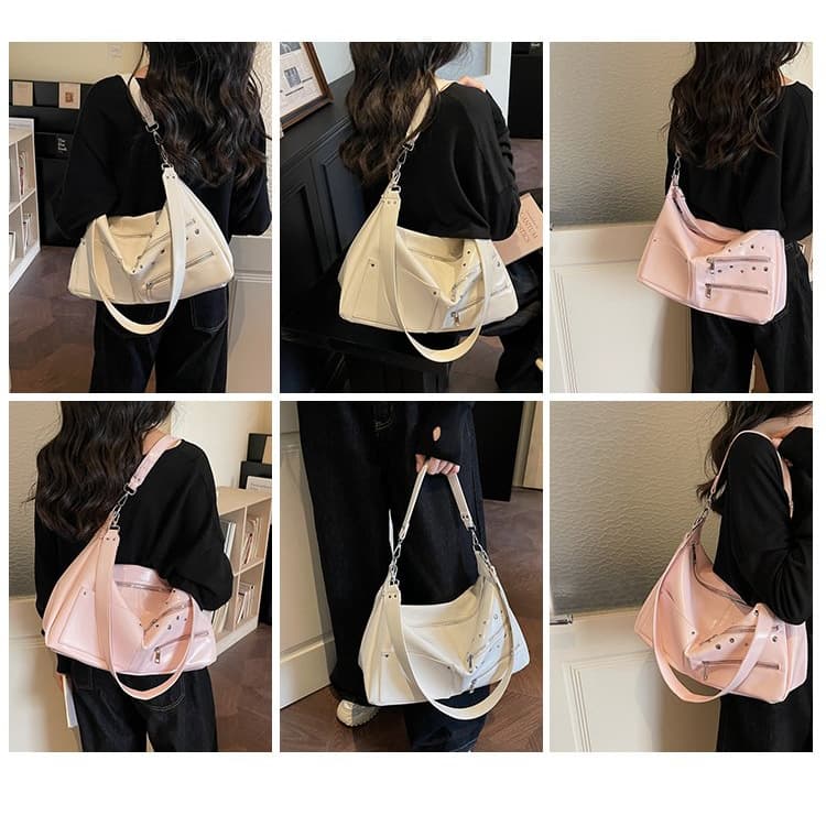 Rivet locomotive wind large capacity tote bag female