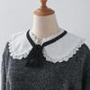 Perfect Match Vintage Lapel Fake Collar Shoulder Wraps Shawl Female White Removable Blouse Tops Shirt Detachable Collar Neckwear False Collar