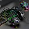 Led Illuminated Headset with 7.1Channel Surround Sound Adjustable Noise Reduction Mic for Gaming Enthusiasts Comfort Fit