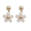 1 Pair Ear Studs All-match Accessories Flower Alloy Double Side Earring for Party