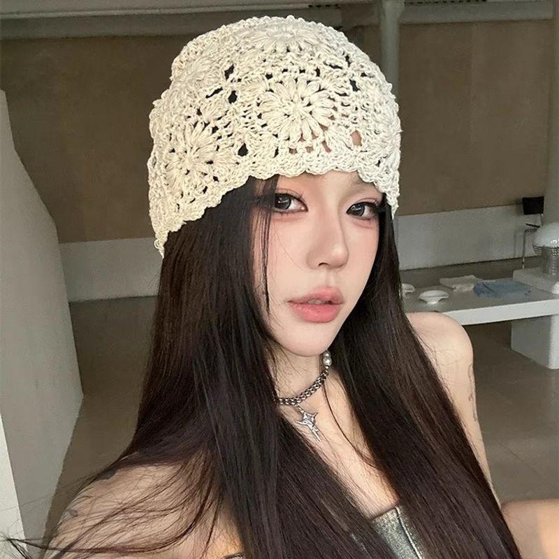 

Cut Out Hat Wig One Female Long Straight Summer Thin Knitting Toque Fashion All-Match Artificial Human Hair Holiday Beige + Brown black long straight +3 piece set