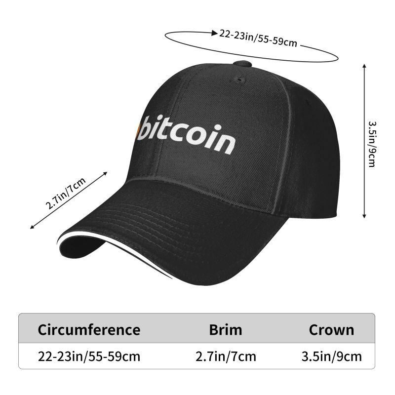 Boné de beisebol personalizado bitcoin, boné de beisebol original, proteção solar, feminino, unissex, ajustável, btc, moedas criptográficas, chapéu do pai, outono