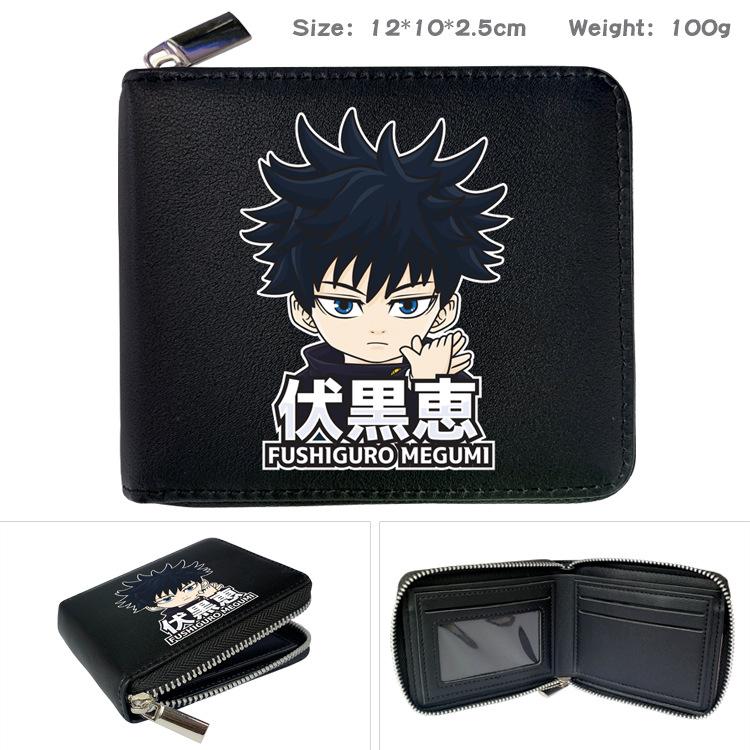Jujutsu Kaisen Anime Zip PU Wallet Cartoon Print Coin Purse Large Capacity Card Holder Gojo Satoru Sukuna 1pcs