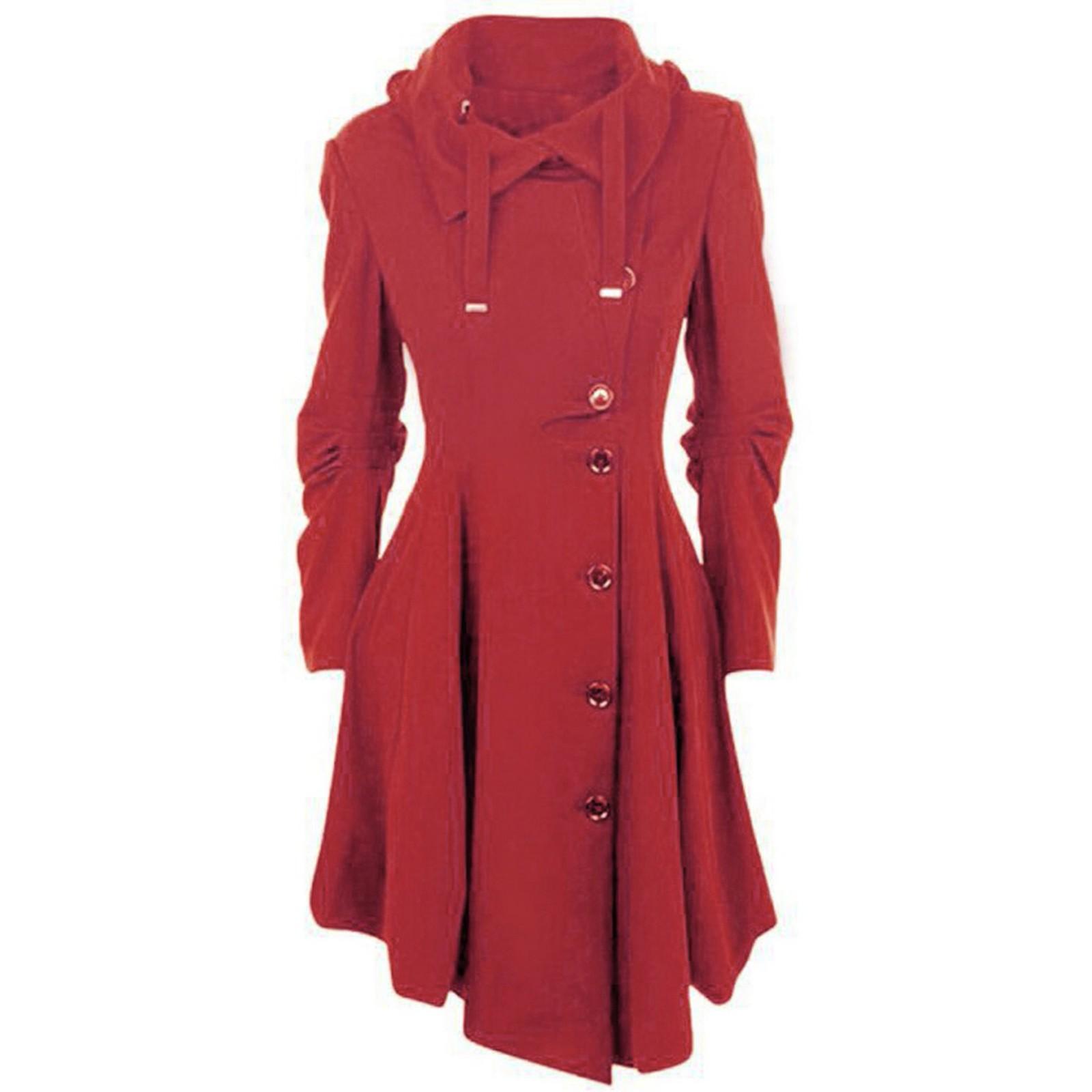 

Женское теплое тонкое пальто из искусственной шерсти, толстая парка, длинное зимнее пальто XXXXXL красный
