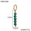 CARLIDANA2PCS Hot Sale Heart Colored Natural Stone Accessories Non Tarnish DIY Jewelry Plated Gold Stainless Steel Charm Pendant