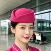 Classical French Flight Attendant Hat Polyester Stewardess Costume Accessoris Women Winter Fashion Headwear