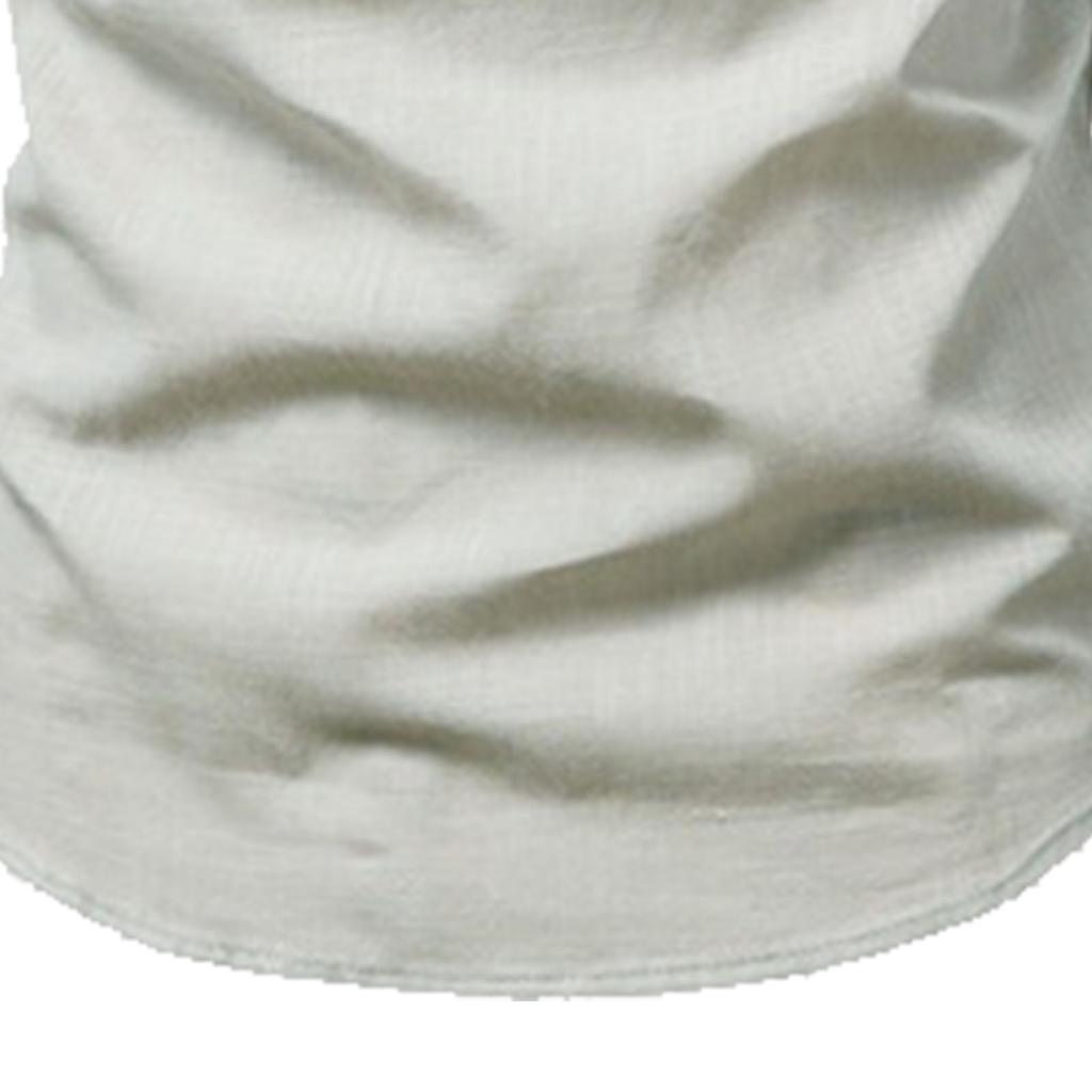 Męska koszula wizytowa szara slim fit stójka jednolity kolor elegancka miękka męska koszula Henley do biznesu