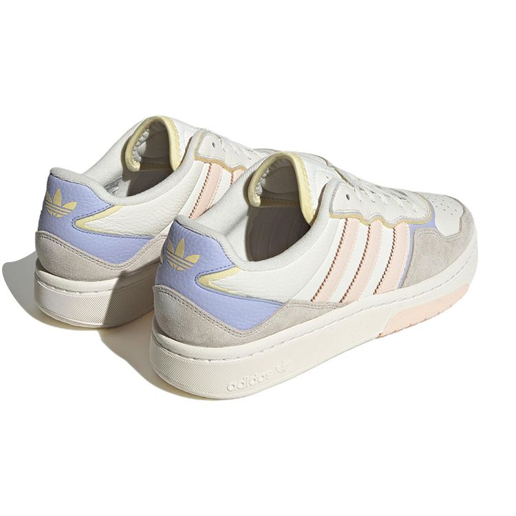 Adidas Originals Courtic Leather Comfortable Non-Slip Durable Lightweight Low-Top Skate Shoes Women sneaker White Pink Purple ID4076