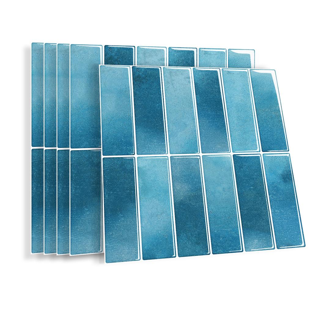 10 Piezas Pegatinas de Pared Mosaico Planas Sencillas Ladrillo de Imitación Decoración de Dormitorio Impermeables Autoadhesivas Papel Tapiz de Azulejo Decoración de Armario de Cocina