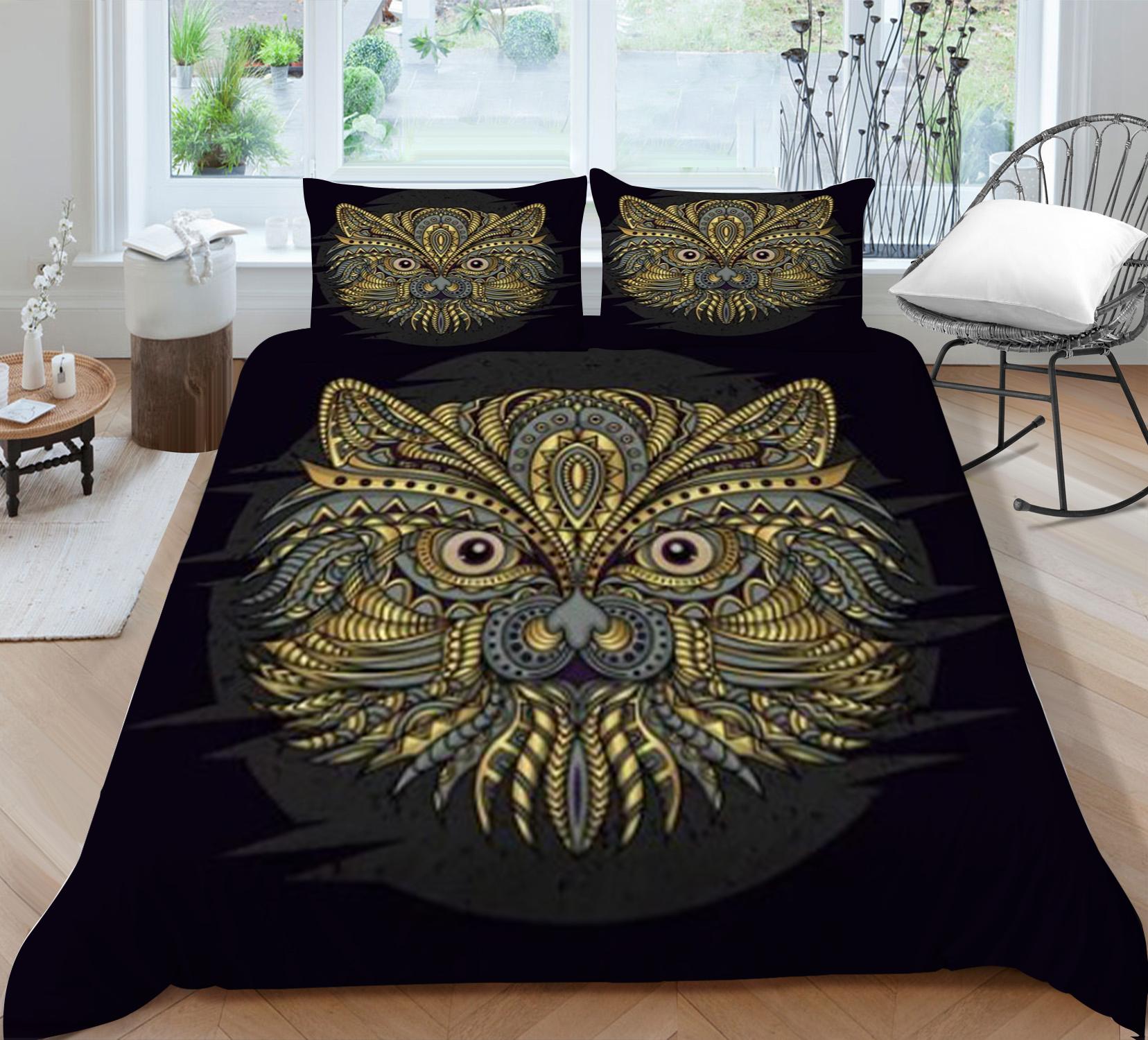 Главная Постельное белье 3D Bohemian Print Комплект постельного белья Наволочка Одеяло Пододеяльник Покрывало Постельное белье EU Single 135x200cm