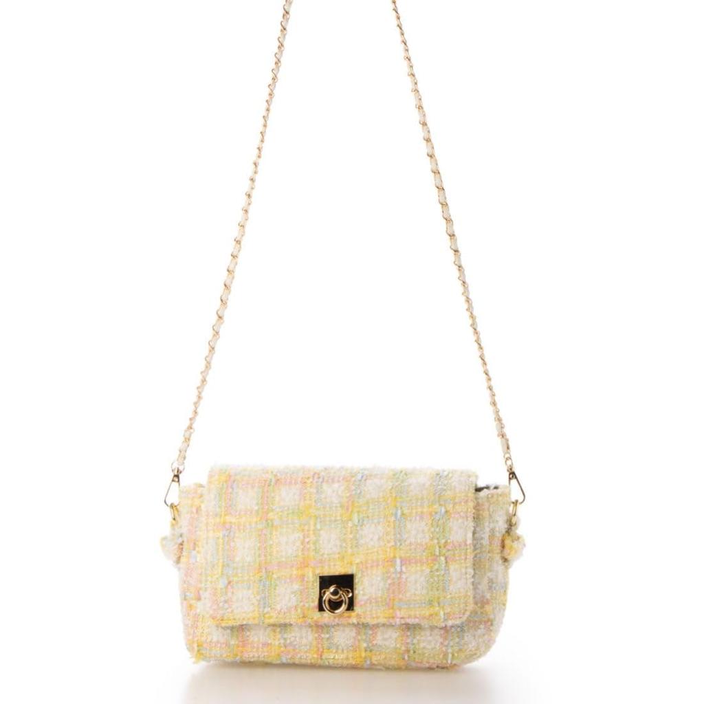 Kash Kash Women's Tweed 2-Way Handle Flap Shoulder Bag (10-00-00380)