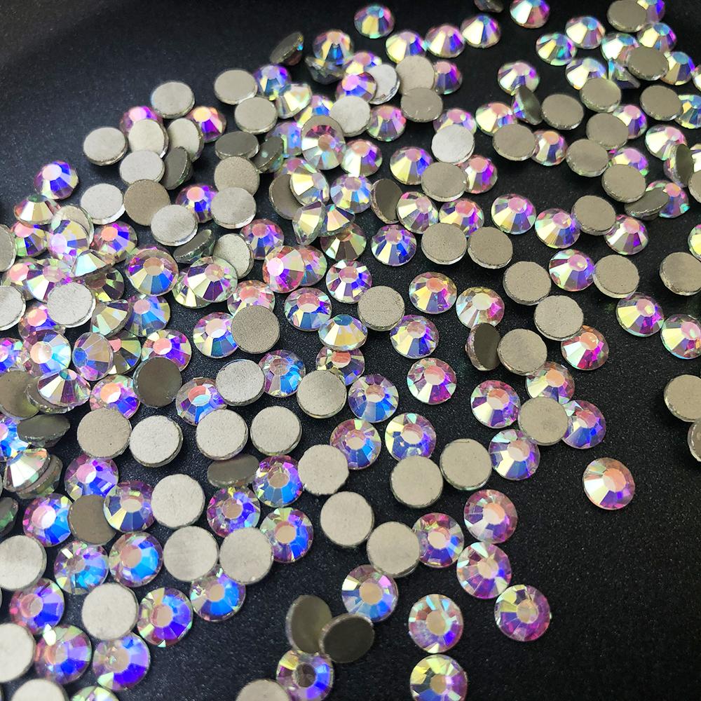 Style Bulk Flat Back Crystal Non Hot Fix ab Glass Rhinestones Ss20 for Nail Art
