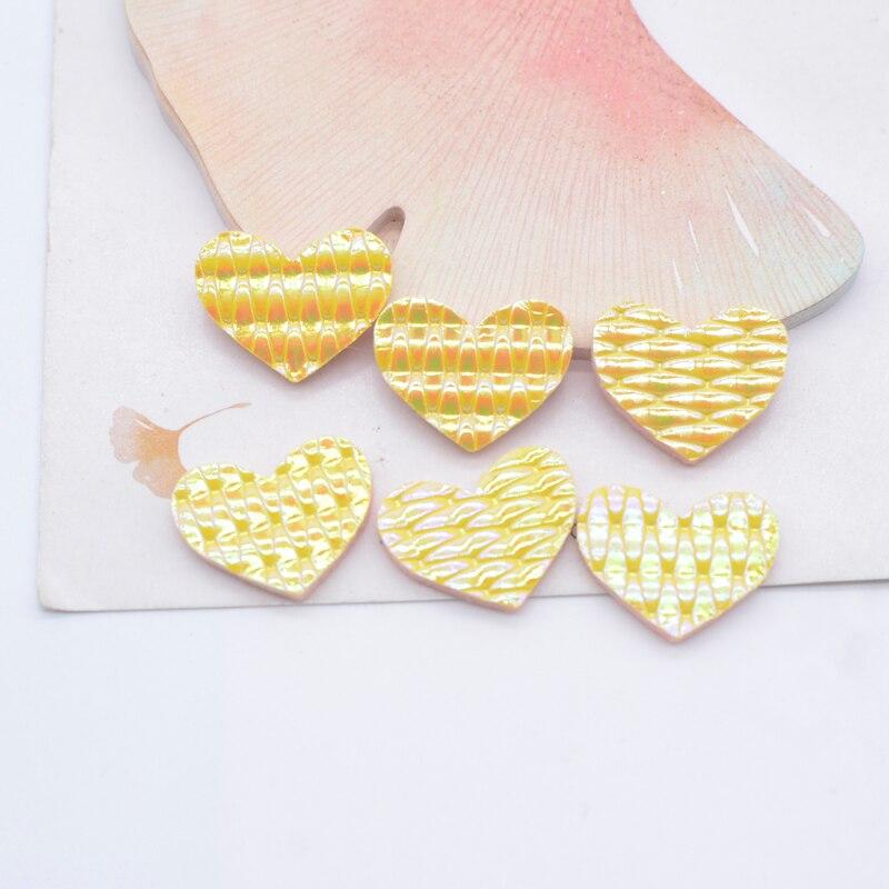 100Pcs 20*15mm PU Heart Applique for Handmade Hat Crafts Clothes Sewing Patches DIY Baby Headwear BB Clips Bow Decor Accessories